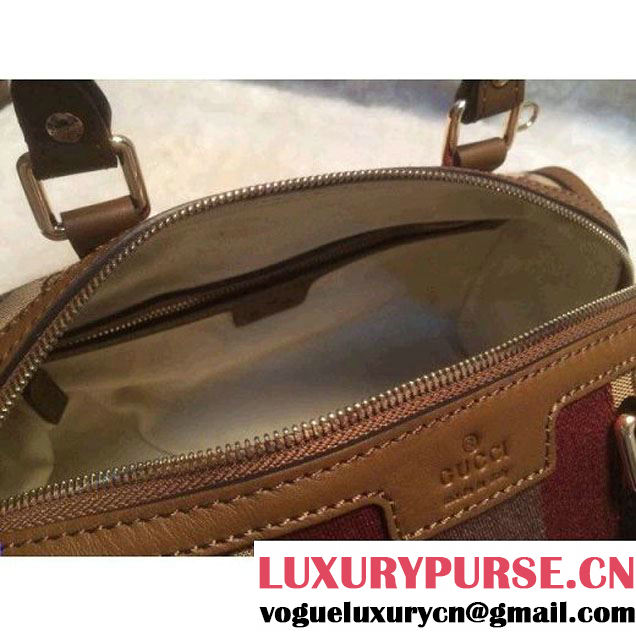 Gucci Small Vintage Web Orainal GG Canvas Boston Bag Kahki (1b77-1432 )