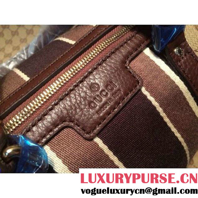 Gucci Small Vintage Web Orainal GG Canvas Boston Bag Brown (1b77-1434 )
