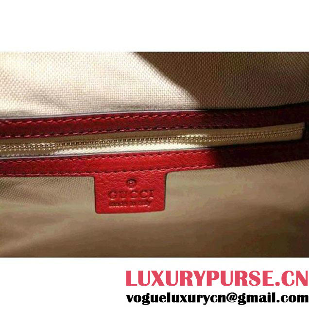Gucci 247205 Vintage Web Orginal GG Canvas Boston Bag Red 2015 (SPM-062621 )