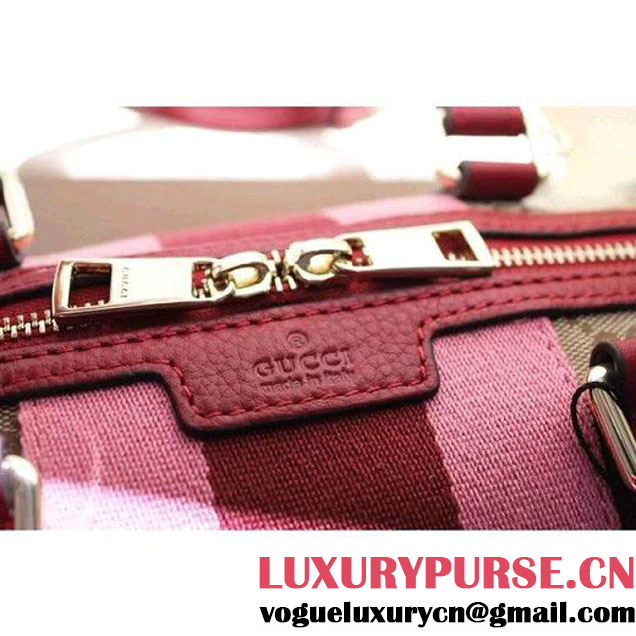 Gucci 269876 Small Vintage Web Orginal GG Canvas Boston Bag Red 2015 (SPM-062623 )