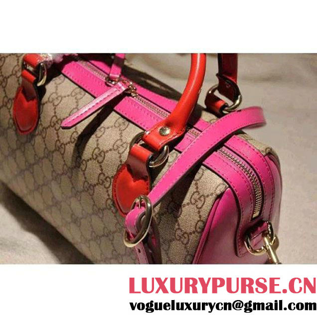 Gucci Small Blooms GG Supreme Top Handle Bag Red/Rosy Fall 2015 (SPM-092116 )