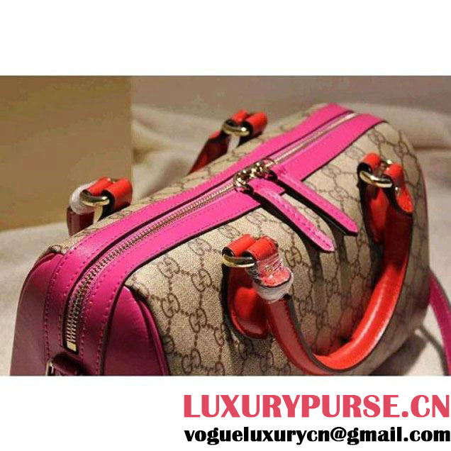 Gucci Small Blooms GG Supreme Top Handle Bag Red/Rosy Fall 2015 (SPM-092116 )