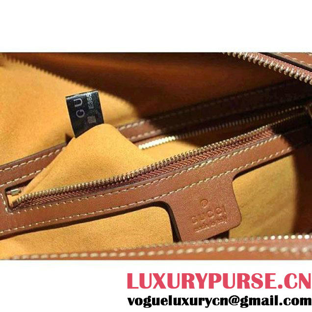 Gucci 409527 GG Supreme Top Handle Bag Brown Fall 2015 (SPM-092117 )
