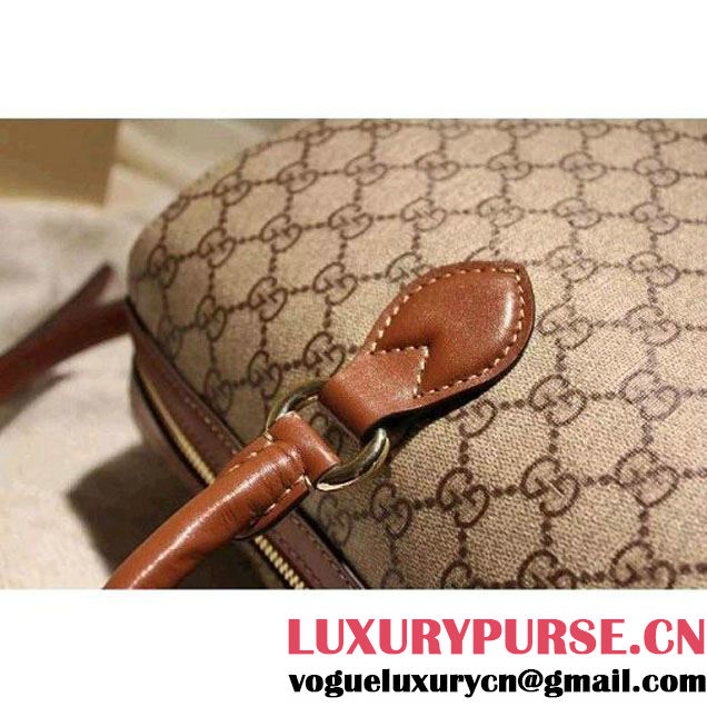 Gucci 409527 GG Supreme Top Handle Bag Brown Fall 2015 (SPM-092117 )