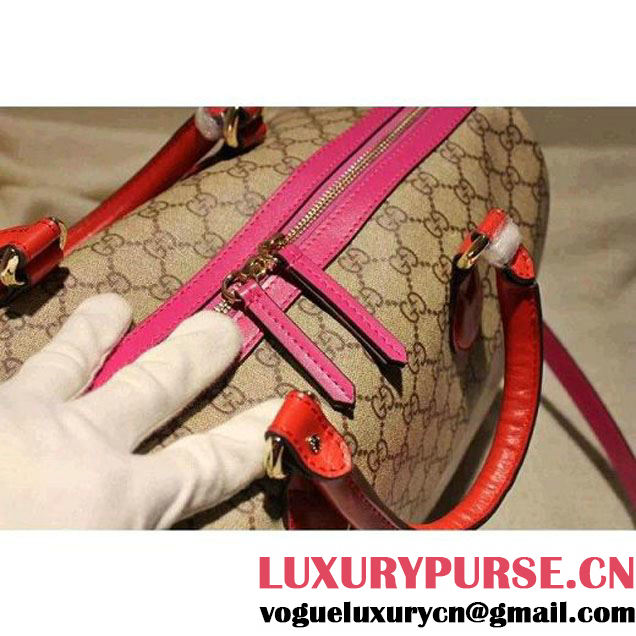Gucci 409527 GG Supreme Top Handle Bag Red/Rosy Fall 2015 (SPM-092118 )