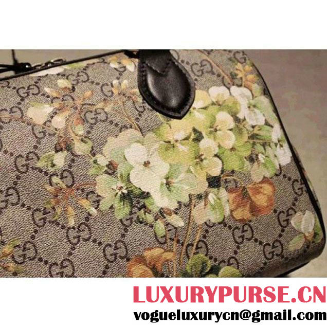 Gucci Small Green Blooms GG Supreme Top Handle Bag Fall 2015 (SPM-092808 )