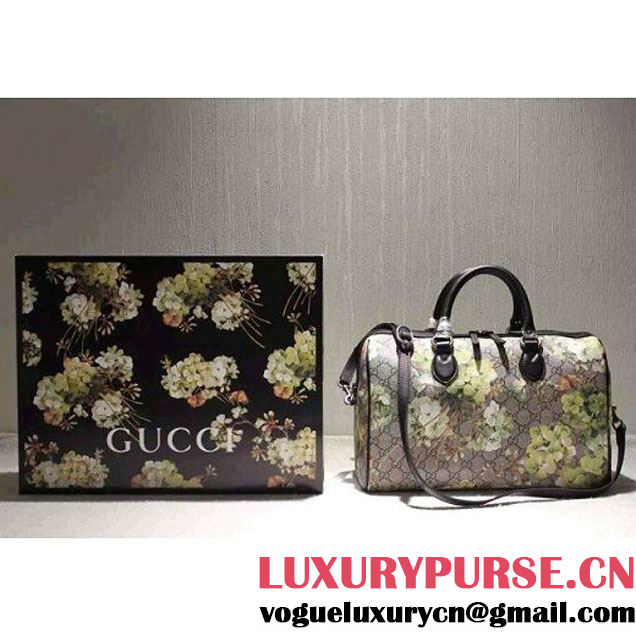 Gucci 409527 Green Blooms GG Supreme Top Handle Bag Fall 2015 (SPM-092809 )