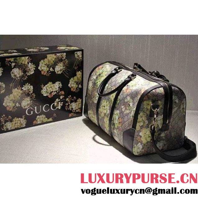 Gucci 406380 GG Green Blooms Duffle 2015 (SPM-092811 )