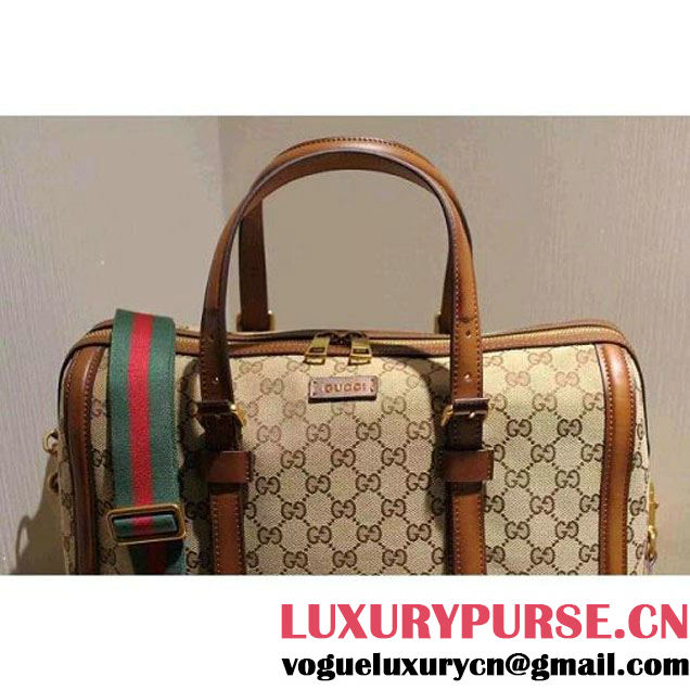 Gucci Lady Web Original GG Canvas Boston Bag (SPM-101207 )