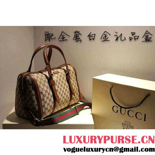 Gucci Lady Web Original GG Canvas Boston Bag (SPM-101207 )