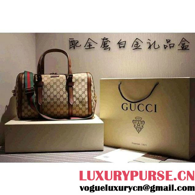 Gucci Lady Web Original GG Canvas Boston Bag (SPM-101207 )
