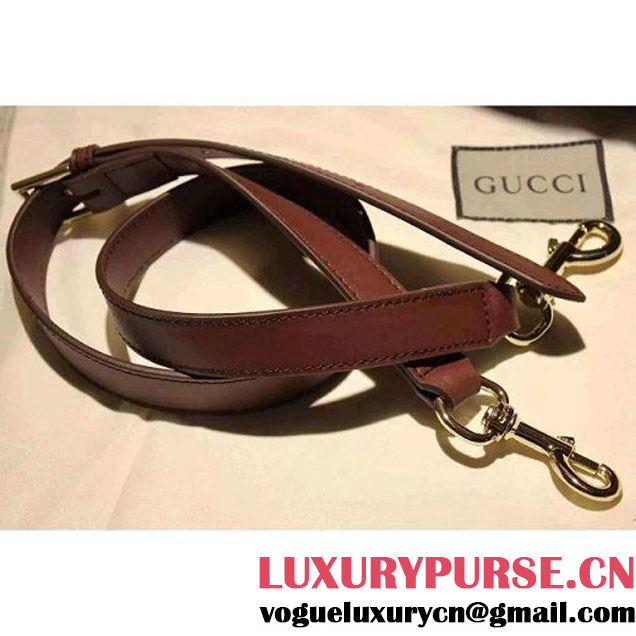 Gucci 406868 Vintage Web Embroidered Bag Dark Brown Fall-Winter 2015 (SPM-110211 )