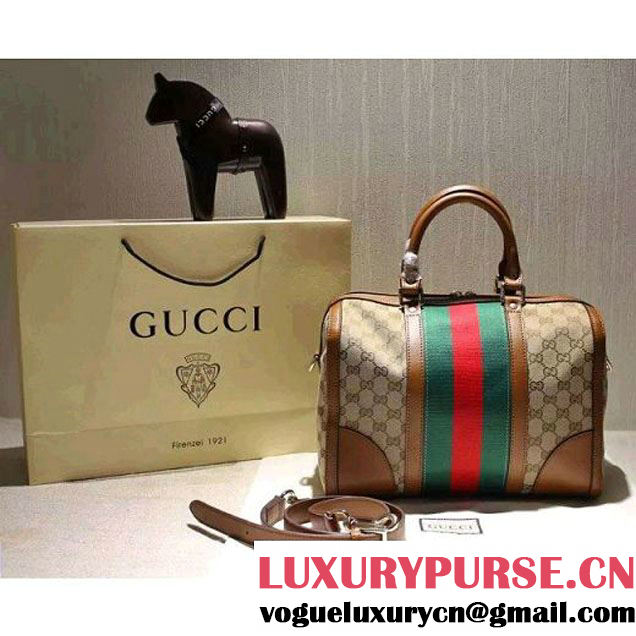 Gucci 406868 Vintage Web Embroidered Bag Camel Fall-Winter 2015 (SPM-110212 )