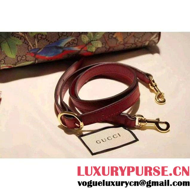 Gucci Small Tian GG Supreme Boston Bag Red 2016 (SPM-6032100 )