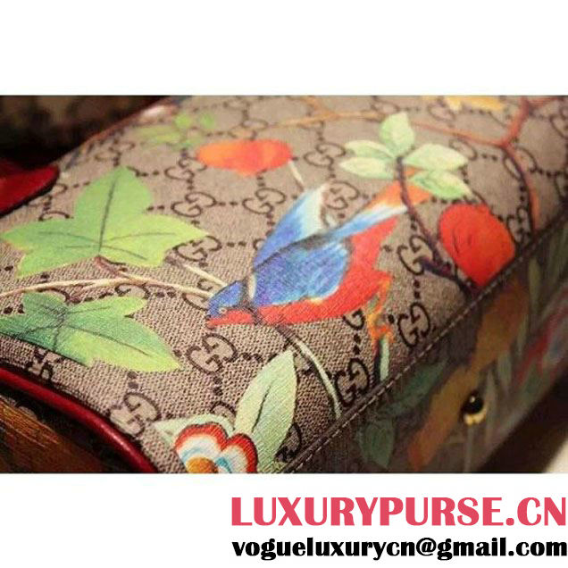 Gucci Small Tian GG Supreme Boston Bag Red 2016 (SPM-6032100 )