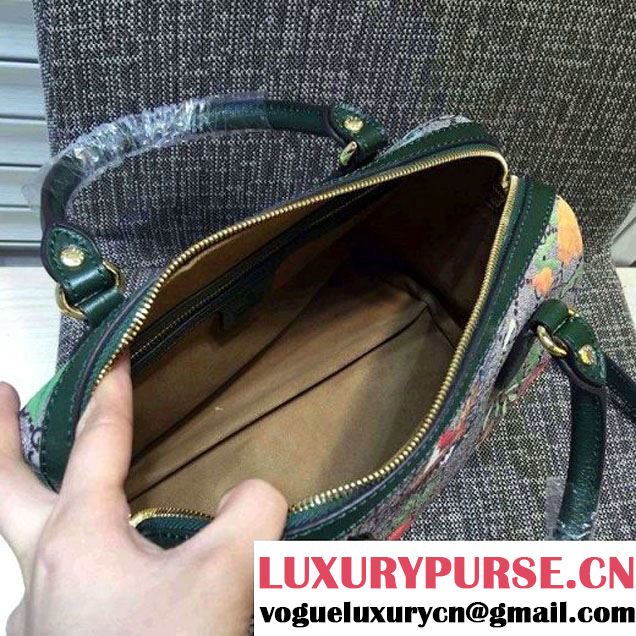 Gucci Small Tian GG Supreme Boston Bag Green 2016 (XC-6040520 )