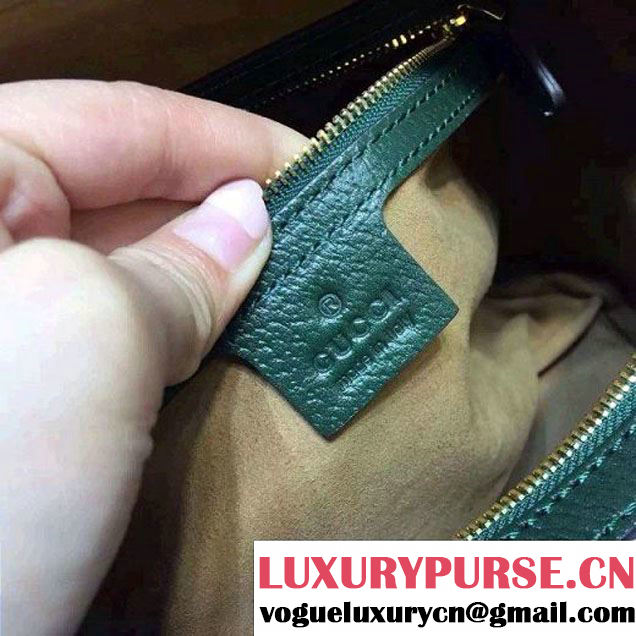 Gucci Small Tian GG Supreme Boston Bag Green 2016 (XC-6040520 )