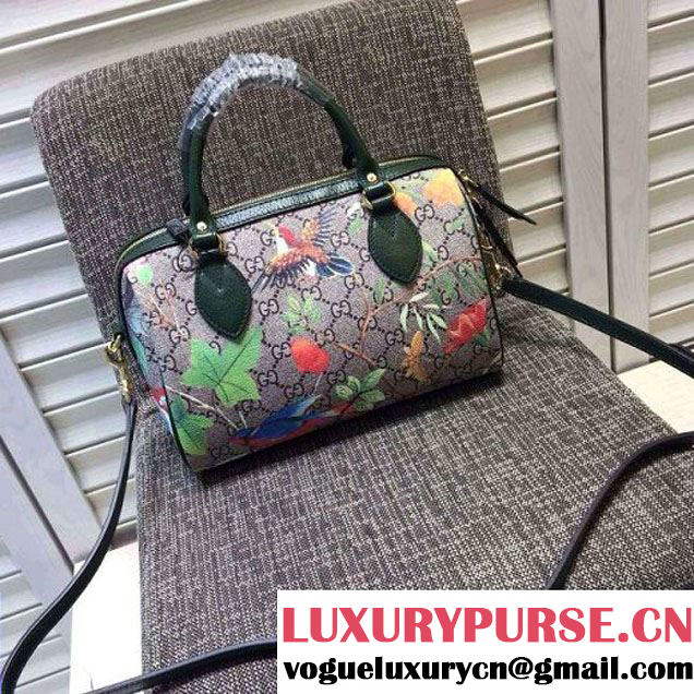 Gucci Small Tian GG Supreme Boston Bag Green 2016 (XC-6040520 )
