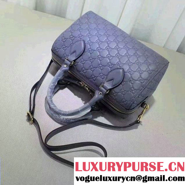 Gucci Soft Signature Top Handle Medium Boston Bag 453573 Gray 2016 (XYS-61214003 )