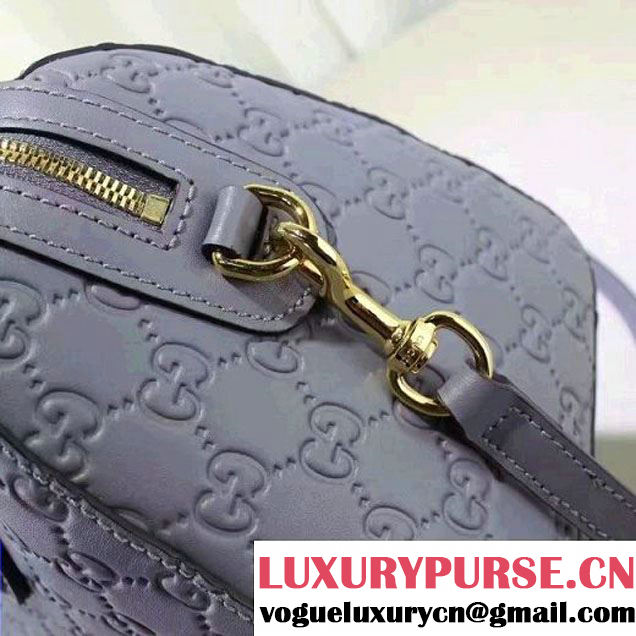 Gucci Soft Signature Top Handle Medium Boston Bag 453573 Gray 2016 (XYS-61214003 )