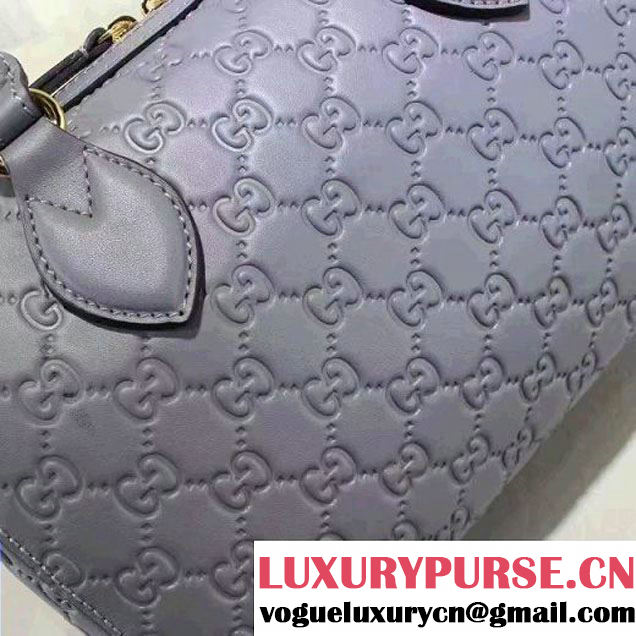 Gucci Soft Signature Top Handle Medium Boston Bag 453573 Gray 2016 (XYS-61214003 )