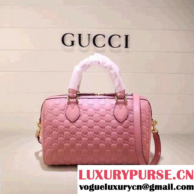 Gucci Soft Signature Top Handle Medium Boston Bag 453573 Pink 2016 (XYS-6121404 )