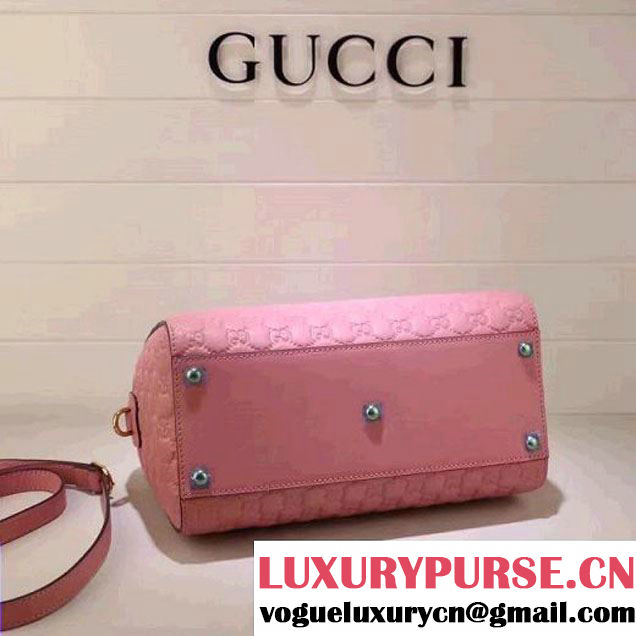 Gucci Soft Signature Top Handle Medium Boston Bag 453573 Pink 2016 (XYS-6121404 )