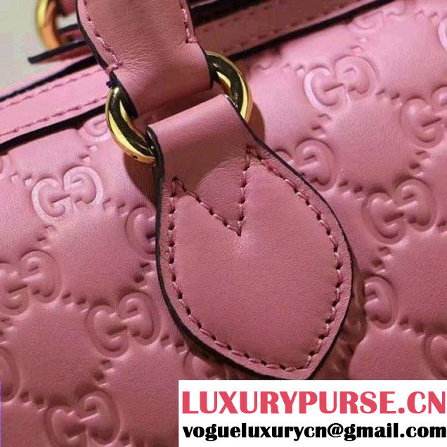 Gucci Soft Signature Top Handle Medium Boston Bag 453573 Pink 2016 (XYS-6121404 )