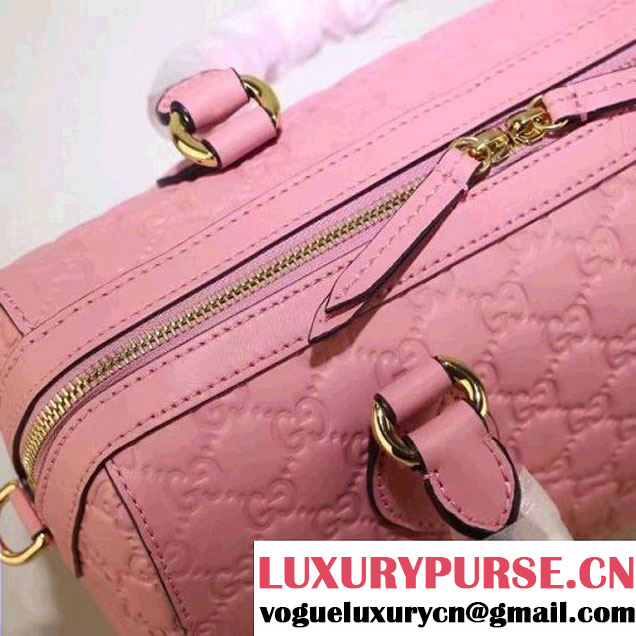 Gucci Soft Signature Top Handle Medium Boston Bag 453573 Pink 2016 (XYS-6121404 )