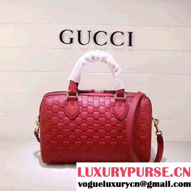 Gucci Soft Signature Top Handle Medium Boston Bag 453573 Red 2016 (XYS-6121405 )