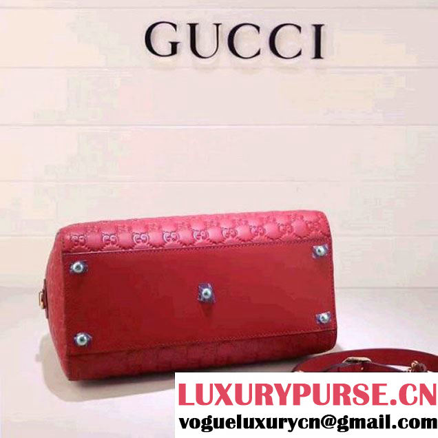 Gucci Soft Signature Top Handle Medium Boston Bag 453573 Red 2016 (XYS-6121405 )