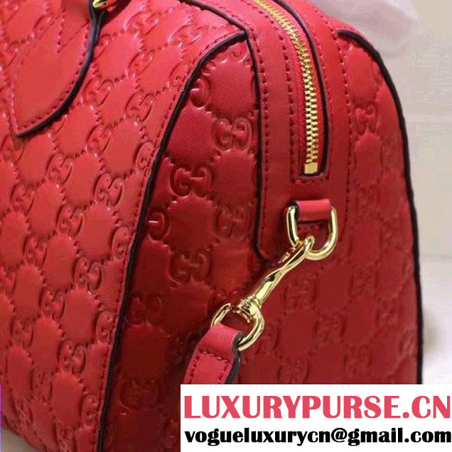 Gucci Soft Signature Top Handle Medium Boston Bag 453573 Red 2016 (XYS-6121405 )