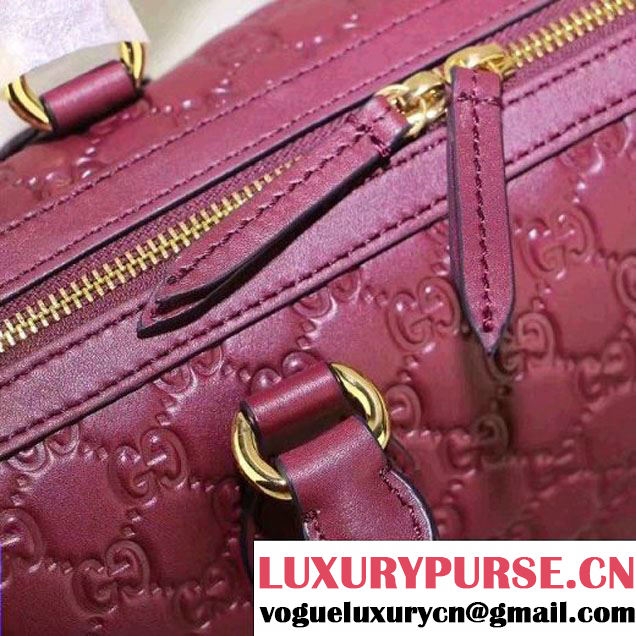 Gucci Soft Signature Top Handle Medium Boston Bag 453573 Burgundy 2016 (XYS-6121406 )