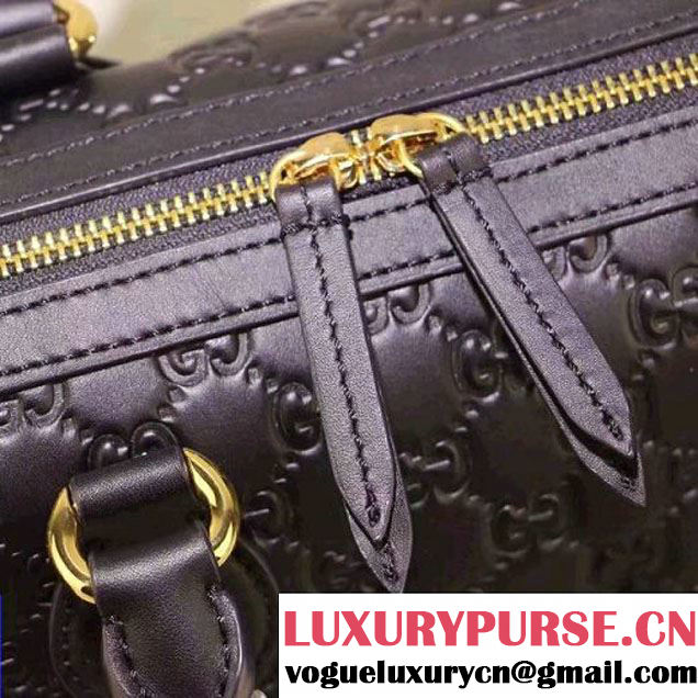 Gucci Soft Signature Top Handle Medium Boston Bag 453573 Black 2016 (XYS-6121407 )