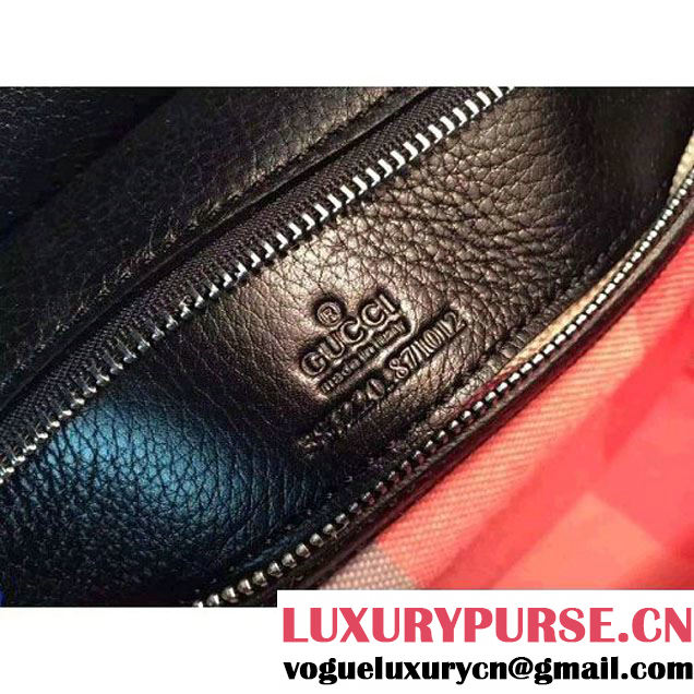 Gucci 387220 Bamboo Daily Leather Clutch Black (1b77-073014 )
