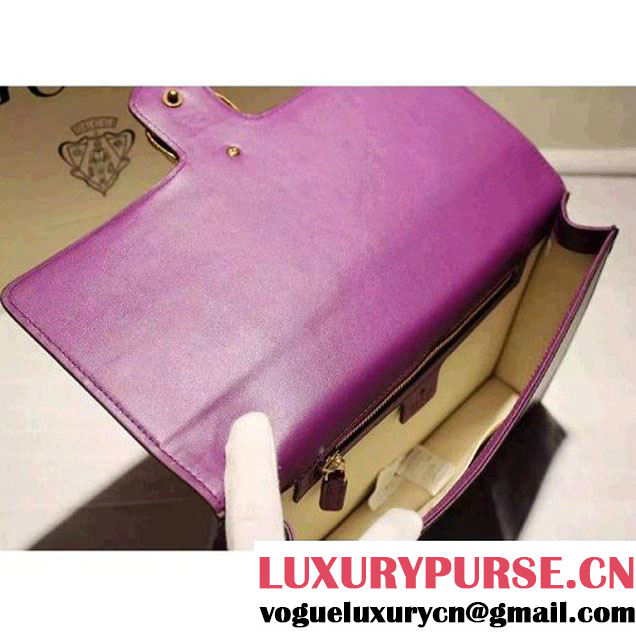 Gucci Animalier Leather Clutch Bag Purple F/W 2015 (SPM-6022501 )