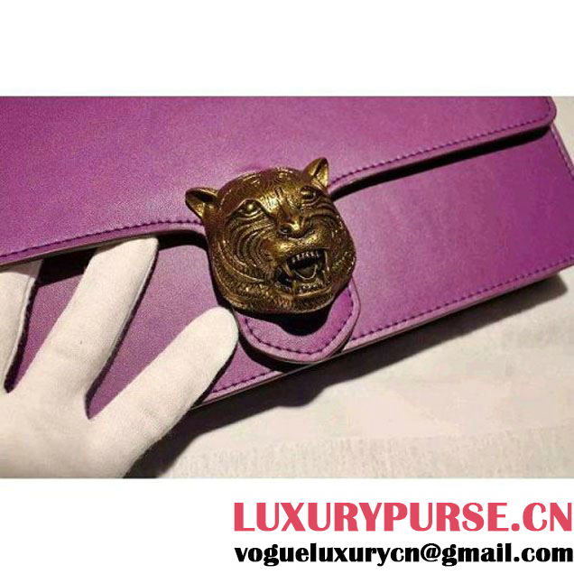 Gucci Animalier Leather Clutch Bag Purple F/W 2015 (SPM-6022501 )