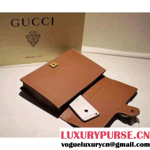 Gucci Animalier Leather Clutch Bag Brown F/W 2015 (SPM-6022502 )