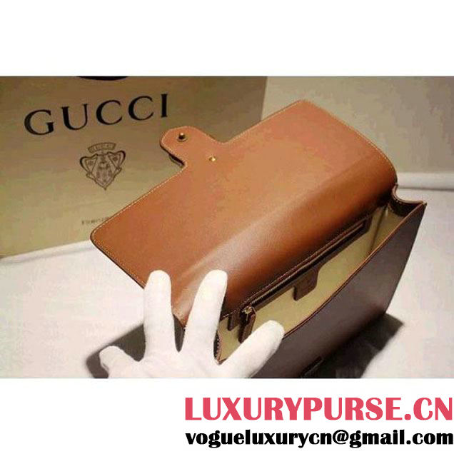 Gucci Animalier Leather Clutch Bag Brown F/W 2015 (SPM-6022502 )