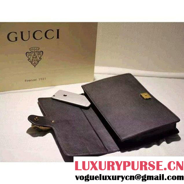 Gucci Animalier Leather Clutch Bag Black F/W 2015 (SPM-6022503 )