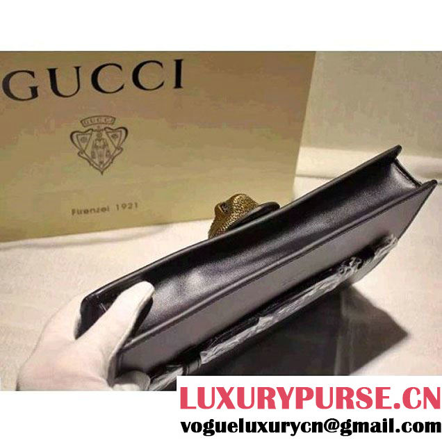 Gucci Animalier Leather Clutch Bag Black F/W 2015 (SPM-6022503 )