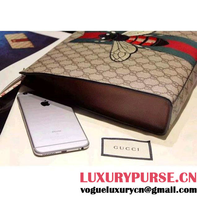 Gucci GG Supreme Embellished With Bee Tote 2016 (SPM-6050923 )
