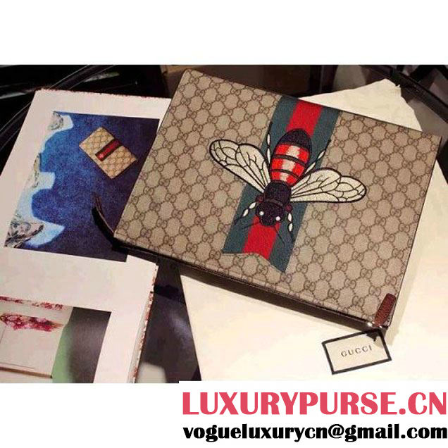 Gucci GG Supreme Embellished With Bee Tote 2016 (SPM-6050923 )