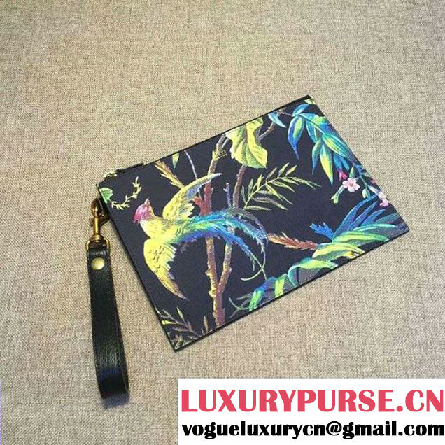 Gucci Tropical Print Leather Clutch 2016 (DC-6051303 )