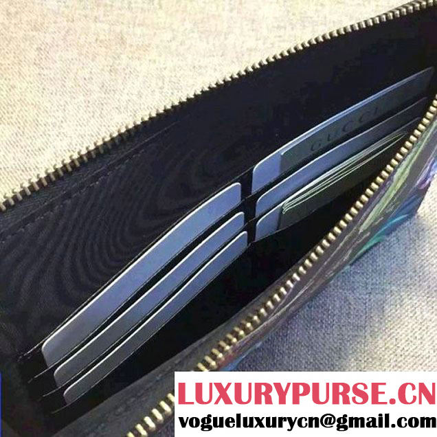 Gucci Tropical Print Leather Clutch 2016 (DC-6051303 )