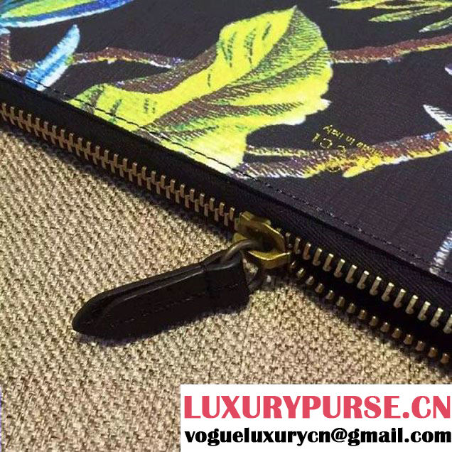 Gucci Tropical Print Leather Clutch 2016 (DC-6051303 )