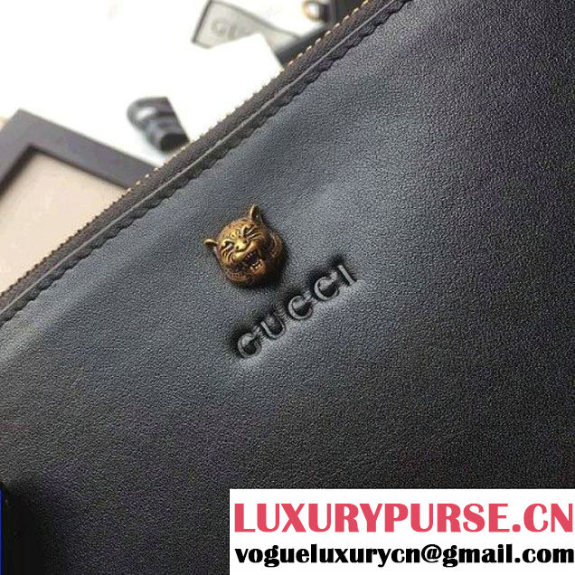 Gucci 428724 Leather Pouch Embellised Tigar 2016 (XXS-6071211 )