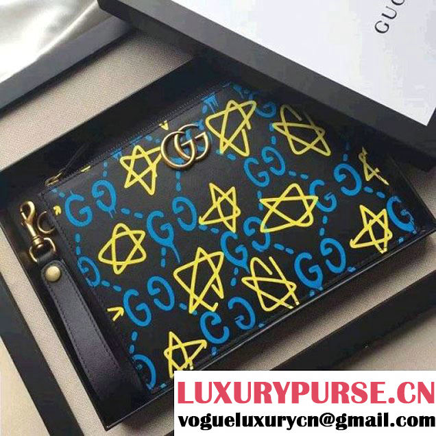 Gucci Ghost Calfskin Pouch 445588 2016 (XYS-6081823 )