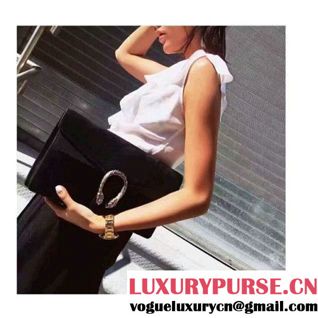 Gucci Dionysus Suede Clutch Bag Black 2016 (SPM-6082313 )
