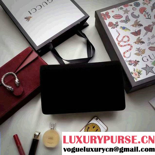 Gucci Dionysus Suede Clutch Bag Black 2016 (SPM-6082313 )